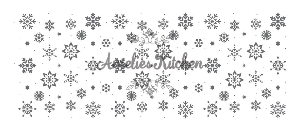 Snowflake pattern cake stencil - Image 3