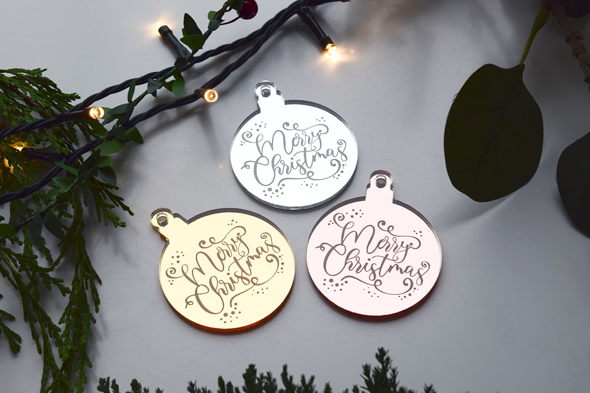 Merry Christmas #2 Gift Tag (different colour options available) - Image 2