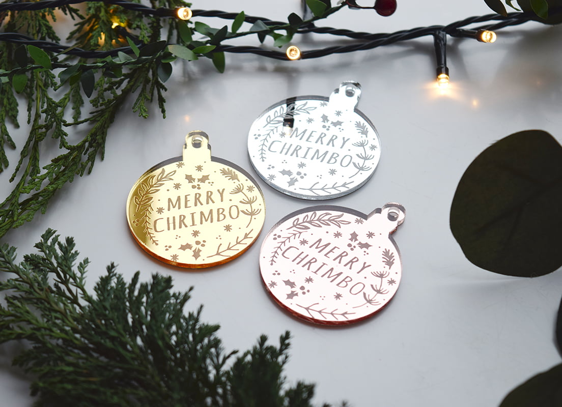 Merry Chrimbo Gift Tag (different colour options available) - Image 2
