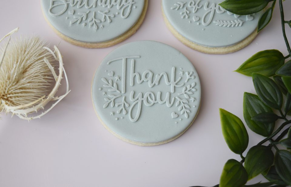 Fine Thank You & flourishes embosser