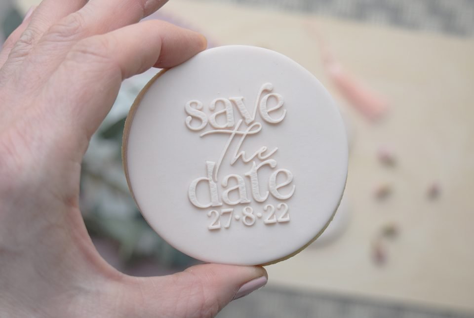 Customisable save the date embosser