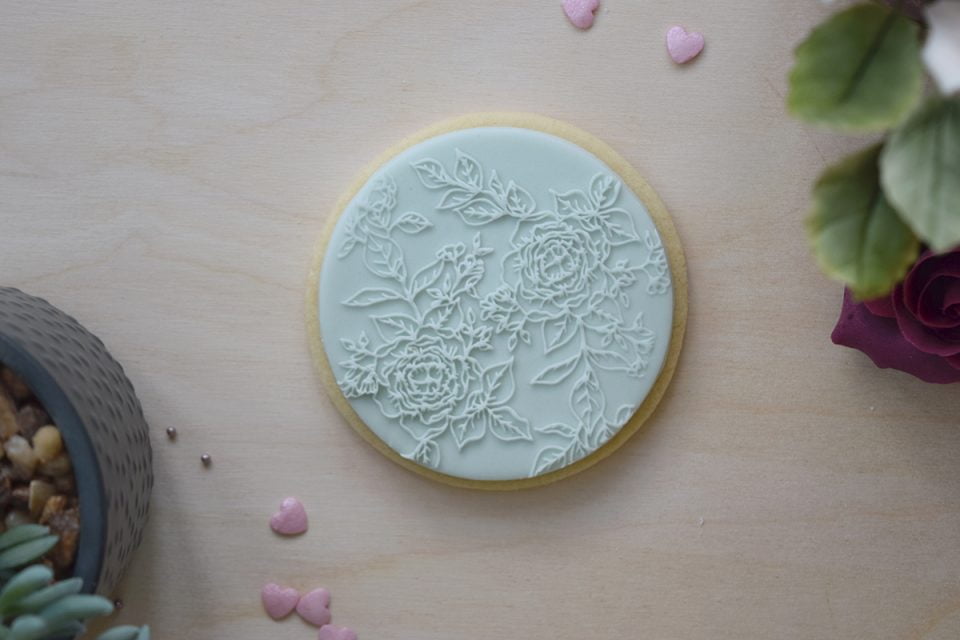 Large Flora rose pattern embosser - Image 3