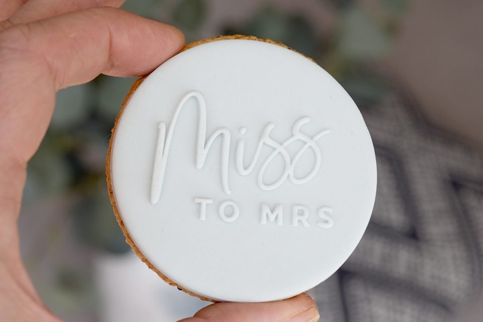 Hand-written "Miss to Mrs" embosser