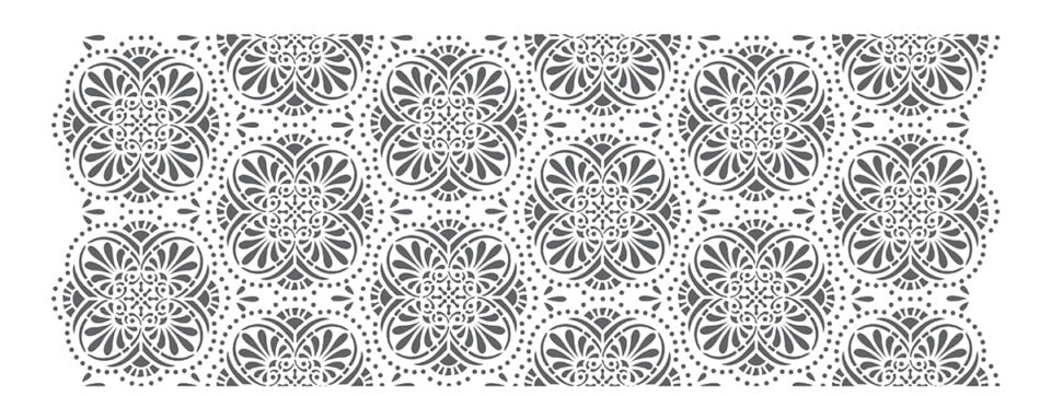 Mandala mandolin pattern stencil