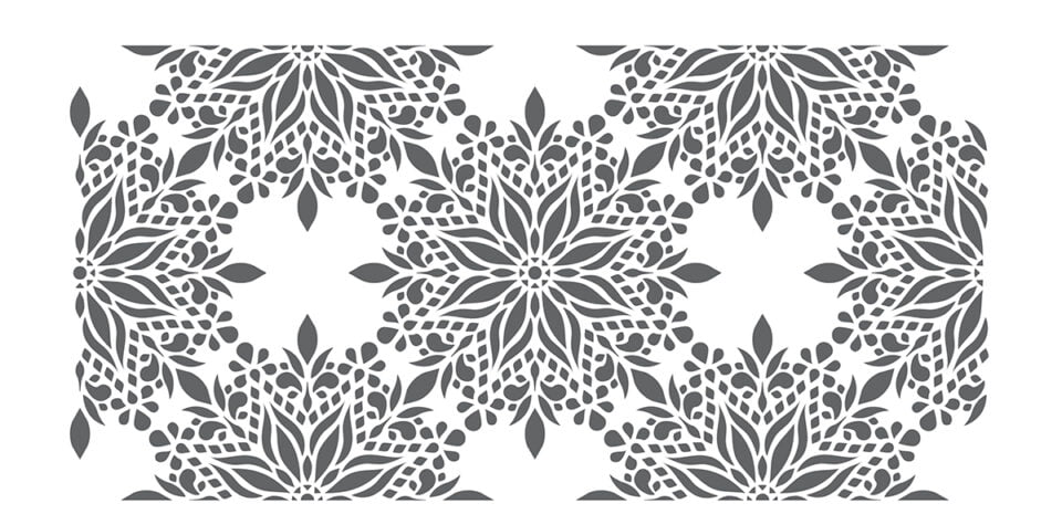 Sienna open Mandala pattern stencil