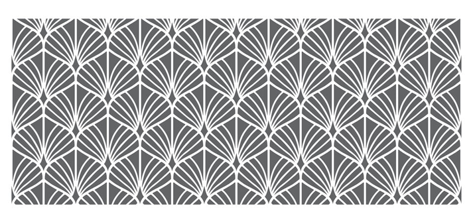 Deco fan pattern stencil