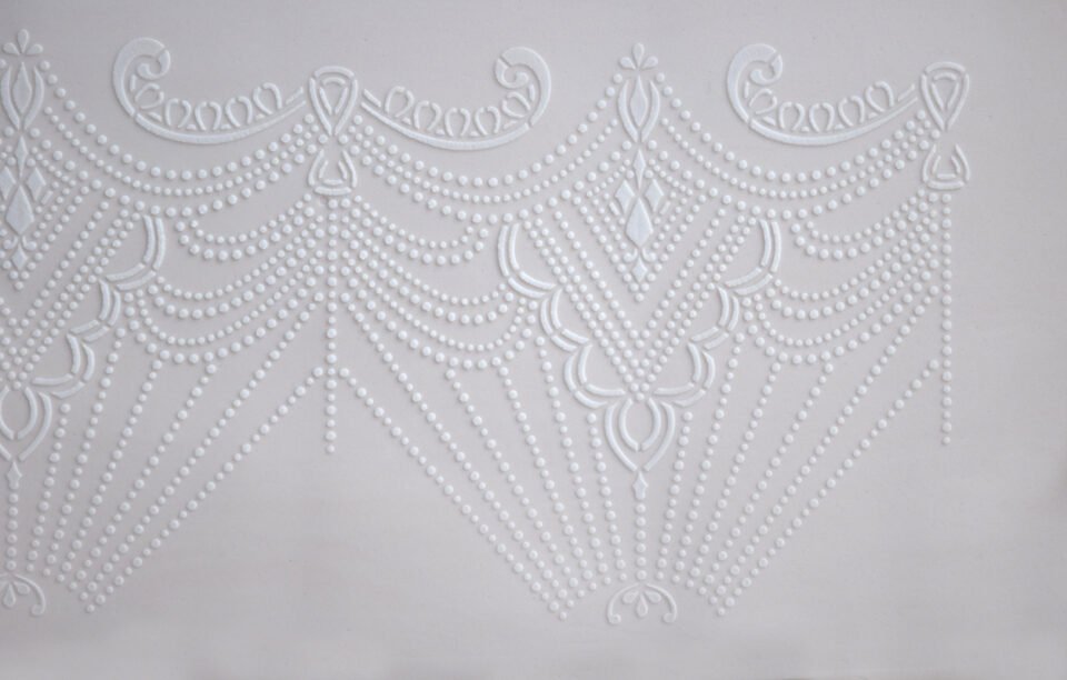 Pearl lace cake stencil