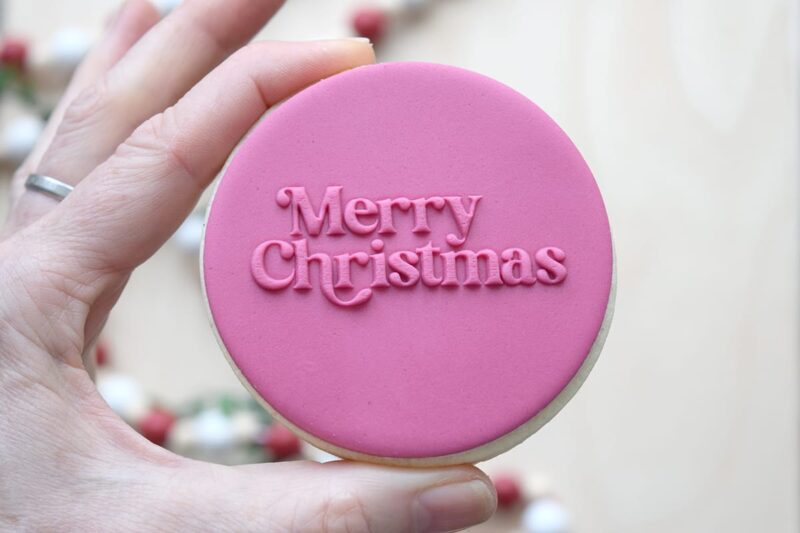 Merry Christmas (kindness font) cookie embosser - Image 3