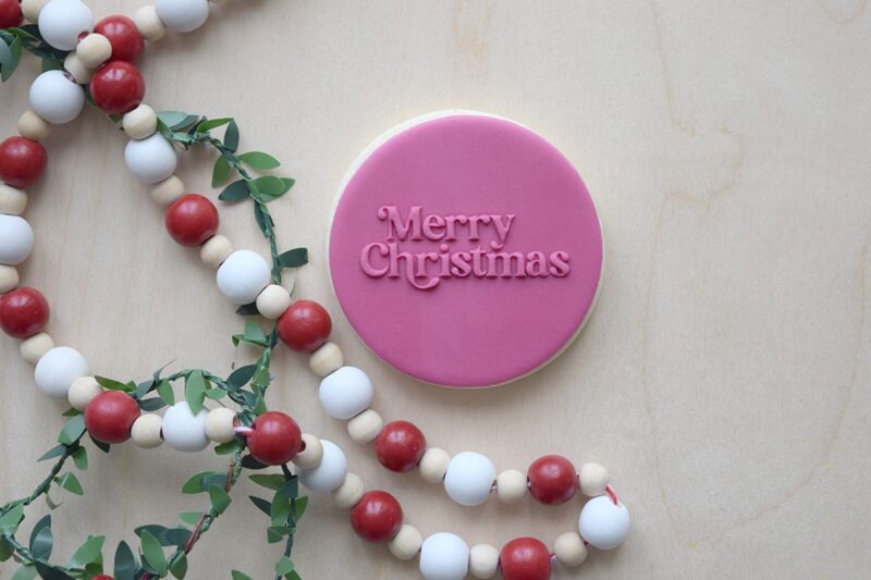 Merry Christmas (kindness font) cookie embosser - Image 4