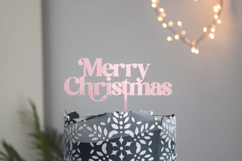 Merry Christmas Cake Topper (four different fonts styles) - Image 4