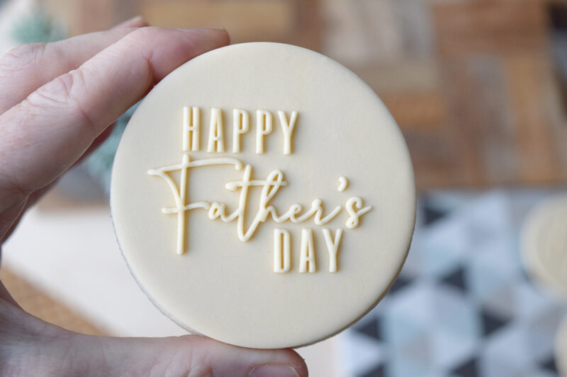 Modern Happy fathers day embosser