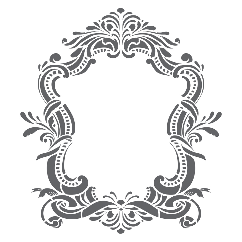 Baroque Frame stencil