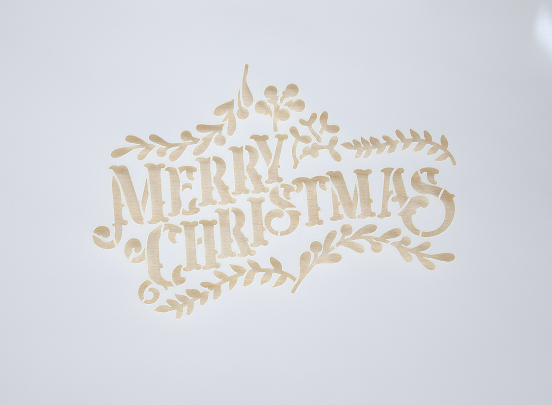 Traditional Merry Christmas Cake Stencil (Double barrel or standard) - Image 3