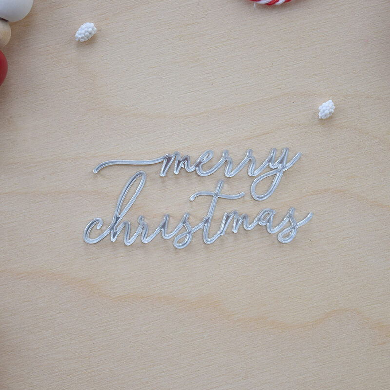 whimsical Merry Christmas cake charm