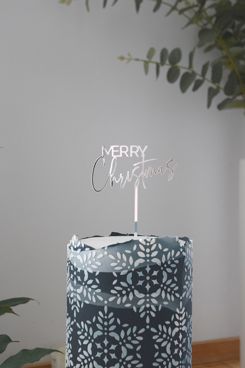 Handwritten Merry Christmas Topper