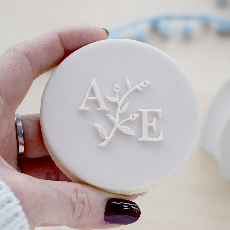 Customisable Initials with budding branch embosser