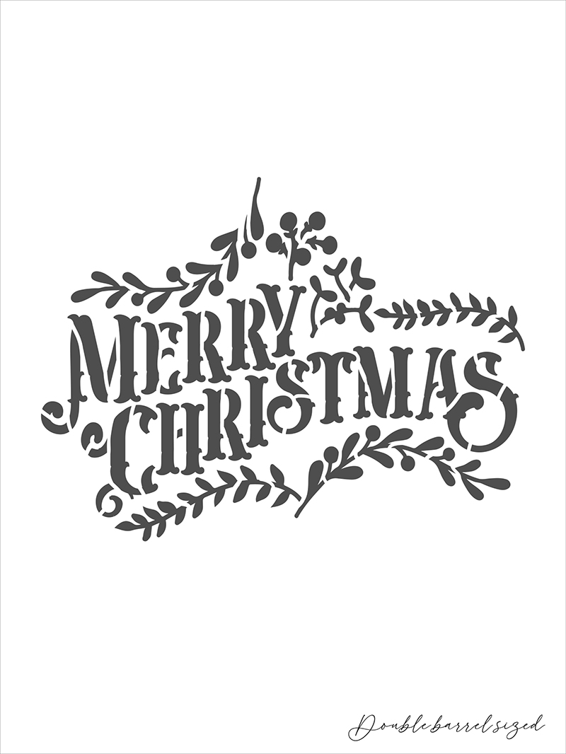 Traditional Merry Christmas Cake Stencil (Double barrel or standard) - Image 2